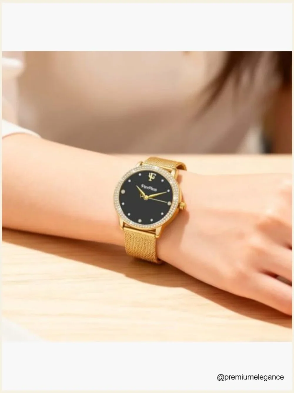 Crystal Analog Watch Stainless Steel Bracelet Wrist Watch